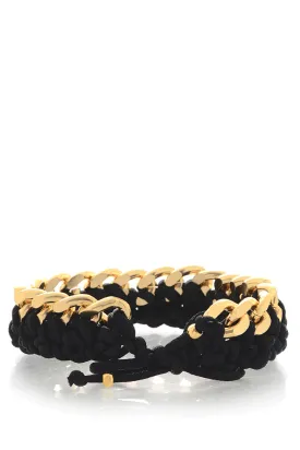 ALBERTO GALLETI CHAIN Gold Satin Woven Bracelet