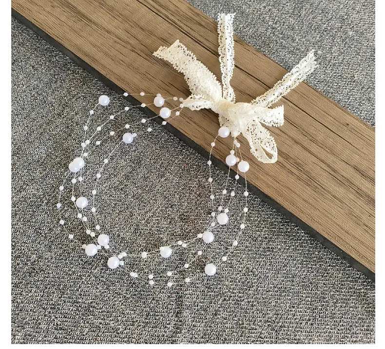 Babymoon Baby Girl' s Pearl Designer Headband | Girls Hair Accessories | White