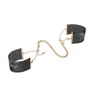 Bijoux Indiscrets Desir Metallique Mesh Handcuffs - Black