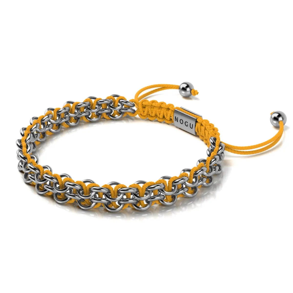 Camel Links | Mini Kismet Bracelet | Orange x Silver