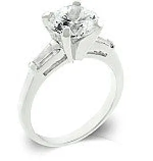 Classic Triple White Engagement Ring