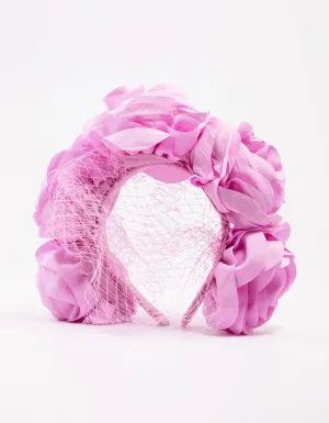 Fabric Rose & Knotted Headband