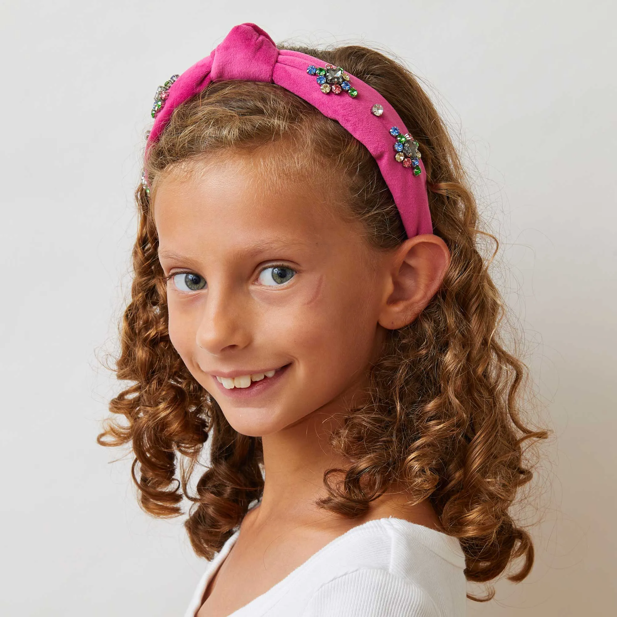 HARLEQUIN RAINBOW KIDS KNOTTED TWINKLE CRYSTAL HEADBAND