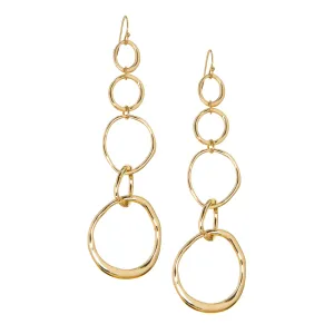 interlocking circle drop earring