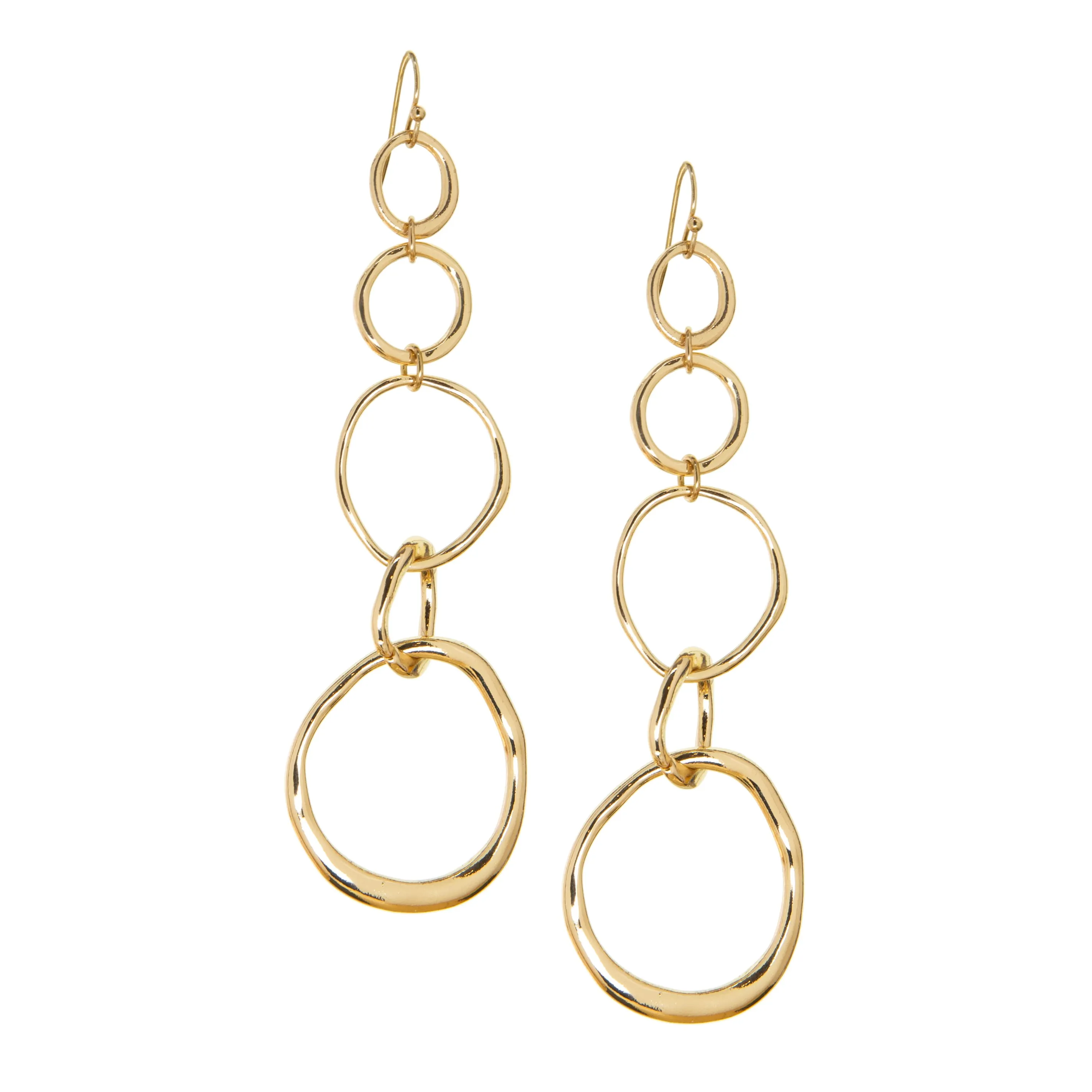 interlocking circle drop earring