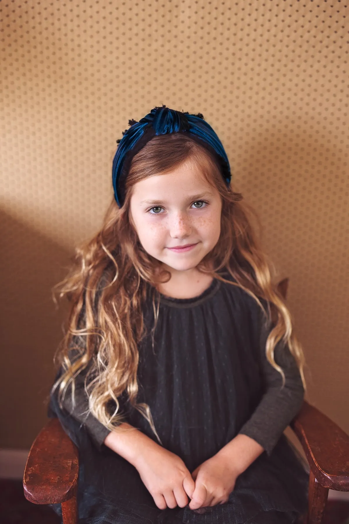 Knot Fringe Headband - Blue