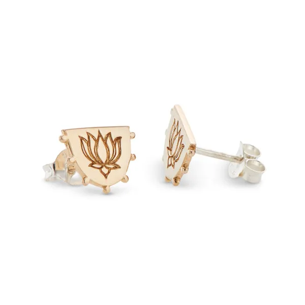 Little Lotus Stud Earrings (Bronze)