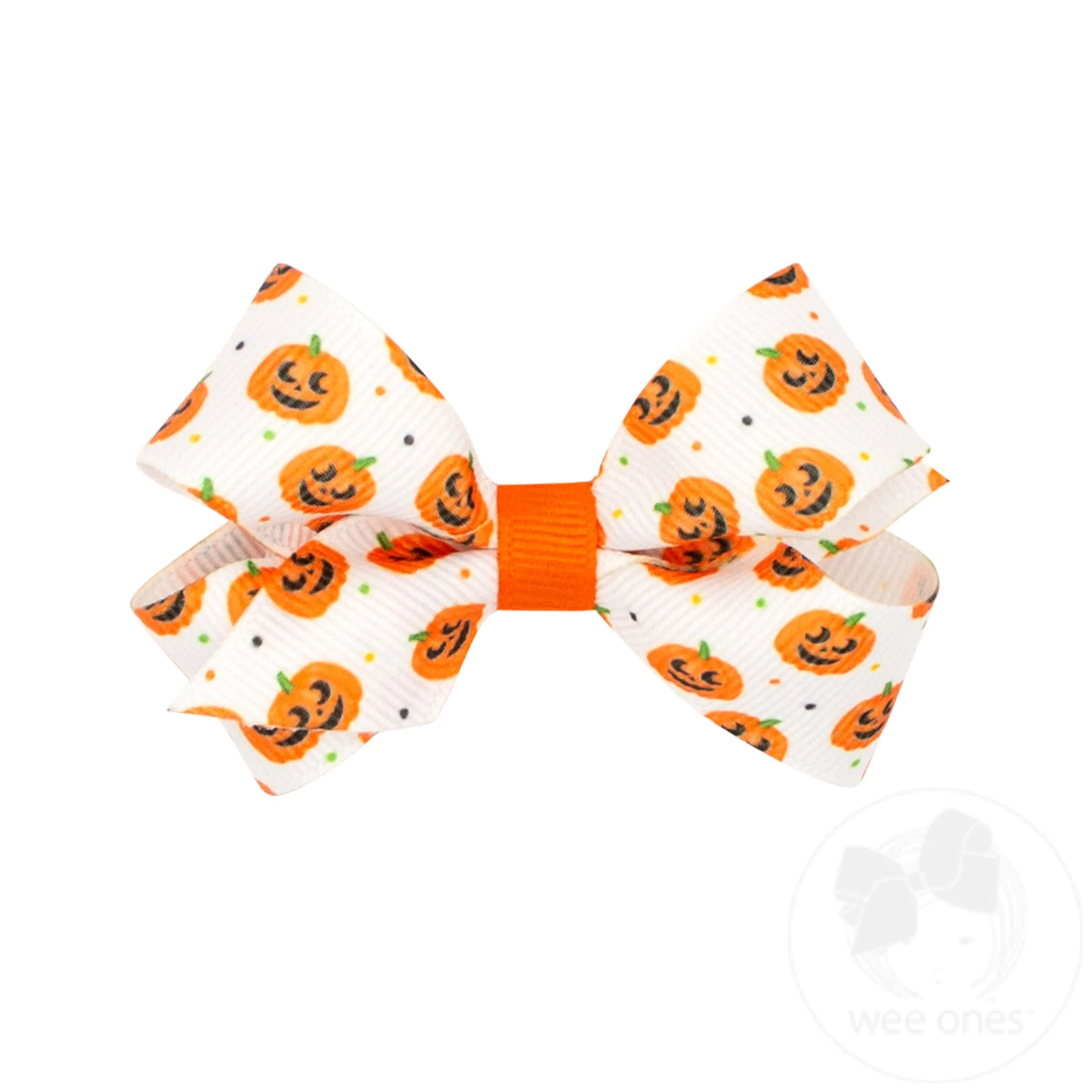 Mini Halloween-themed Printed Grosgrain Hair Bow