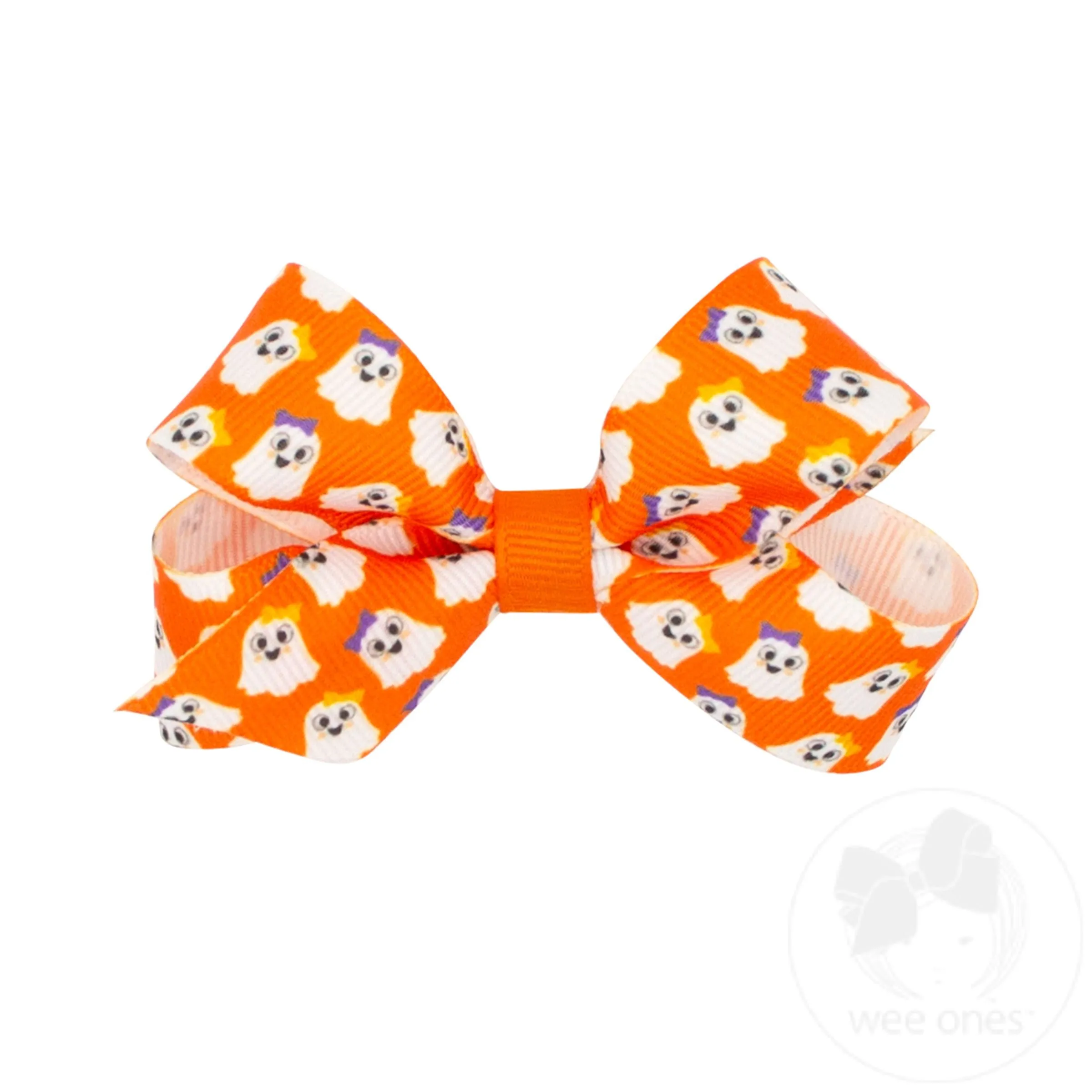 Mini Halloween-themed Printed Grosgrain Hair Bow