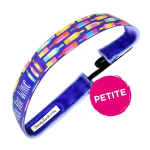 Petite | Will Run For Wine | Purple, Multi | 1 Inch