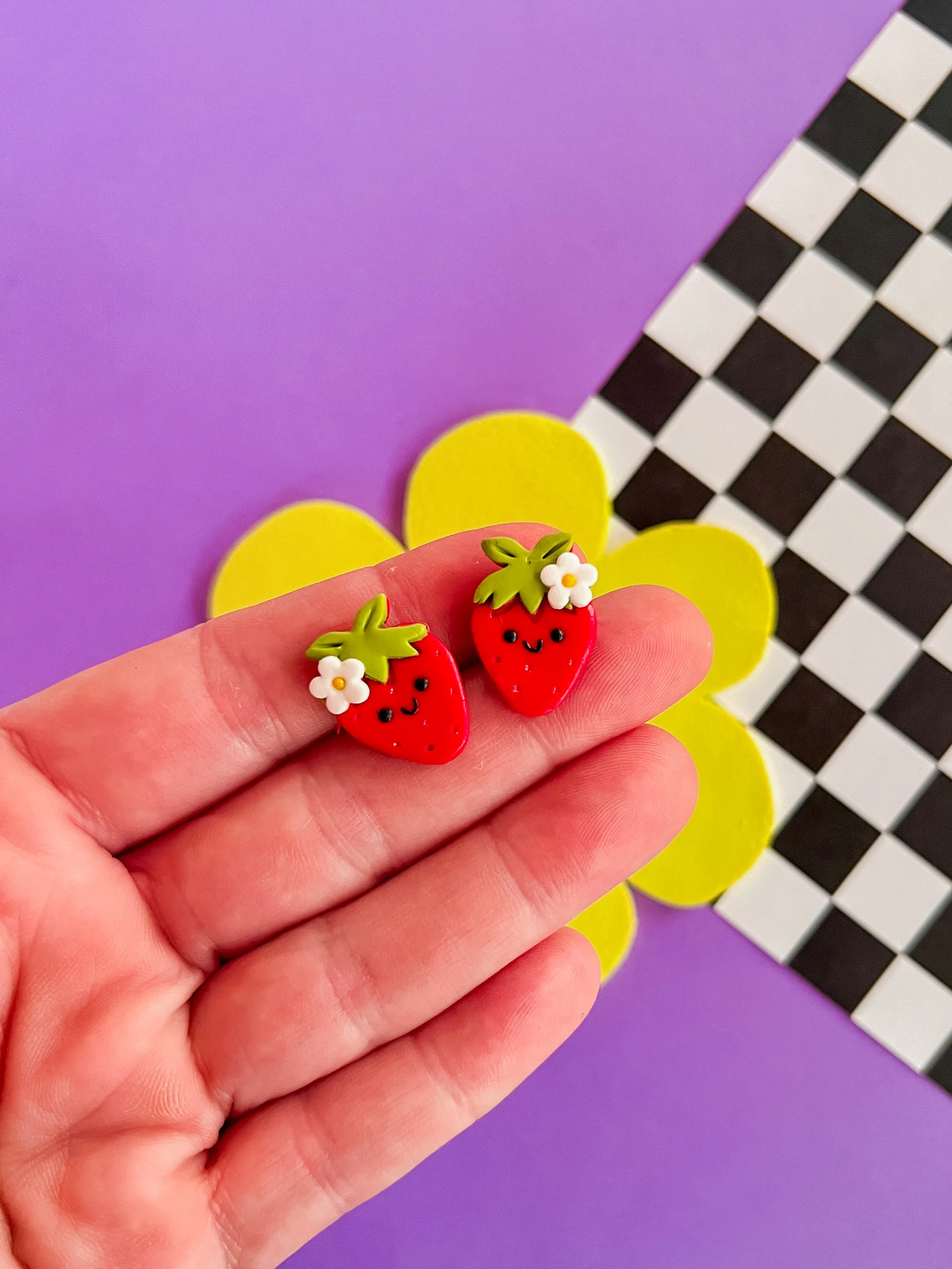 Sammie | Strawberry Polymer Clay Earrings