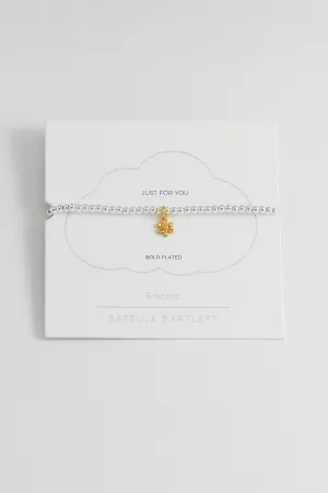 Sienna Beaded Open Petal Flower Charm Bracelet