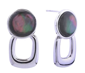 SJE310958 14K Duo Button Drop Post Earrings