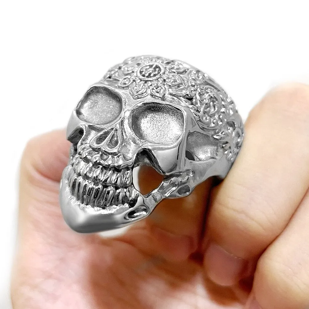 Stainless Steel Skull Sleeve Penis Cock Ring