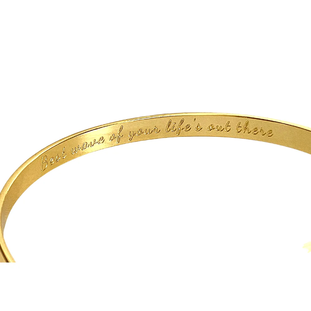 Wave Bracelets, Surfers Bracelets, Ocean Bracelets,  Engraved Best wave of your life's out there Bracelets