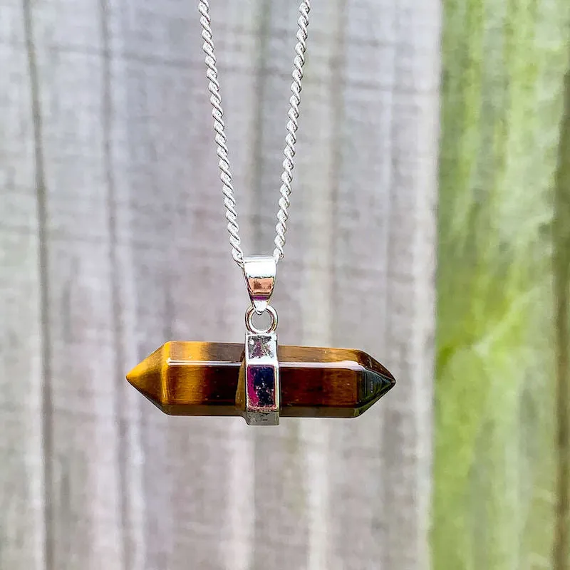 Yellow Tiger Eye Pendant Necklace