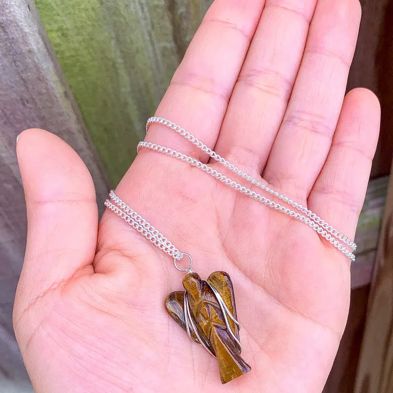 Yellow Tiger Eye Pendant Necklace