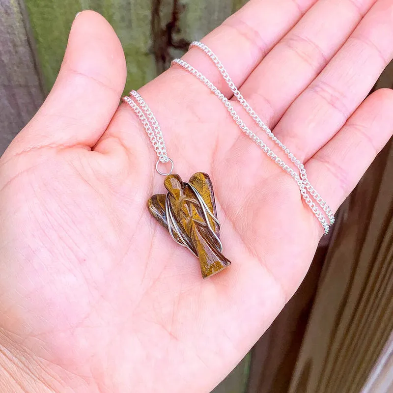 Yellow Tiger Eye Pendant Necklace